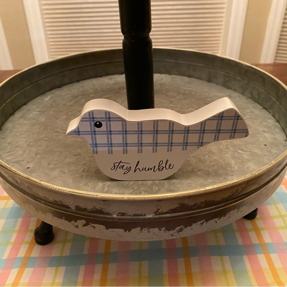 Bird Decor For Tier Trays, Bird Tabletop Wood Signs Set Of 3, Shelf Bird Decor - Picture 16 of 16